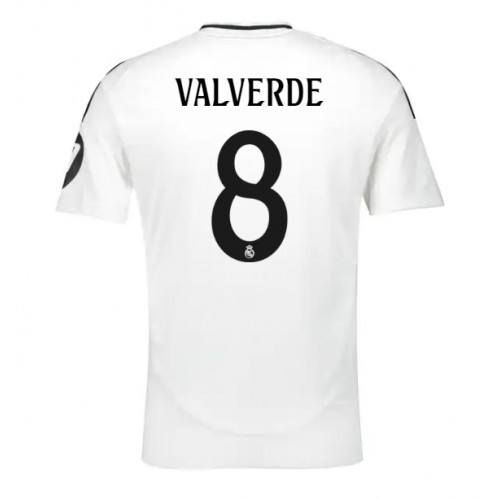 Fotballdrakt Herre Real Madrid Federico Valverde #8 Hjemmedrakt 2024-25 Kortermet